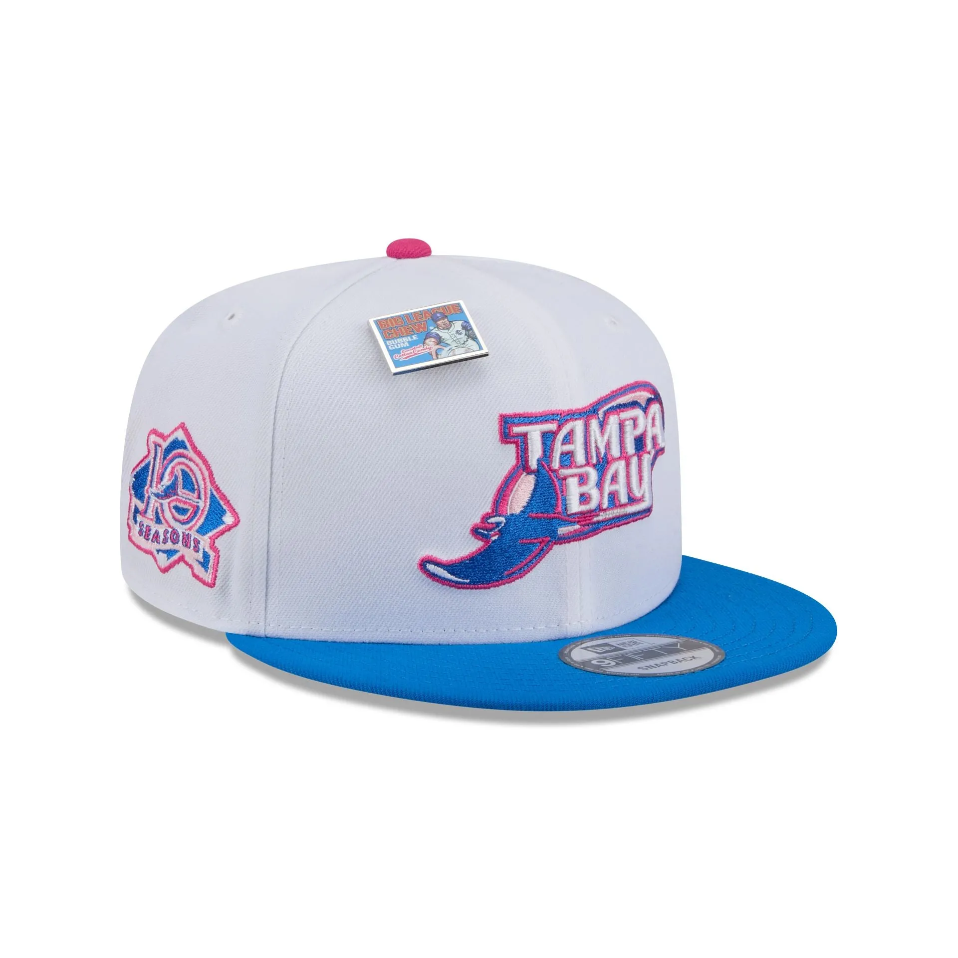 Big League Chew X Tampa Bay Rays Cotton Candy 9FIFTY Snapback Hat sold by New Era