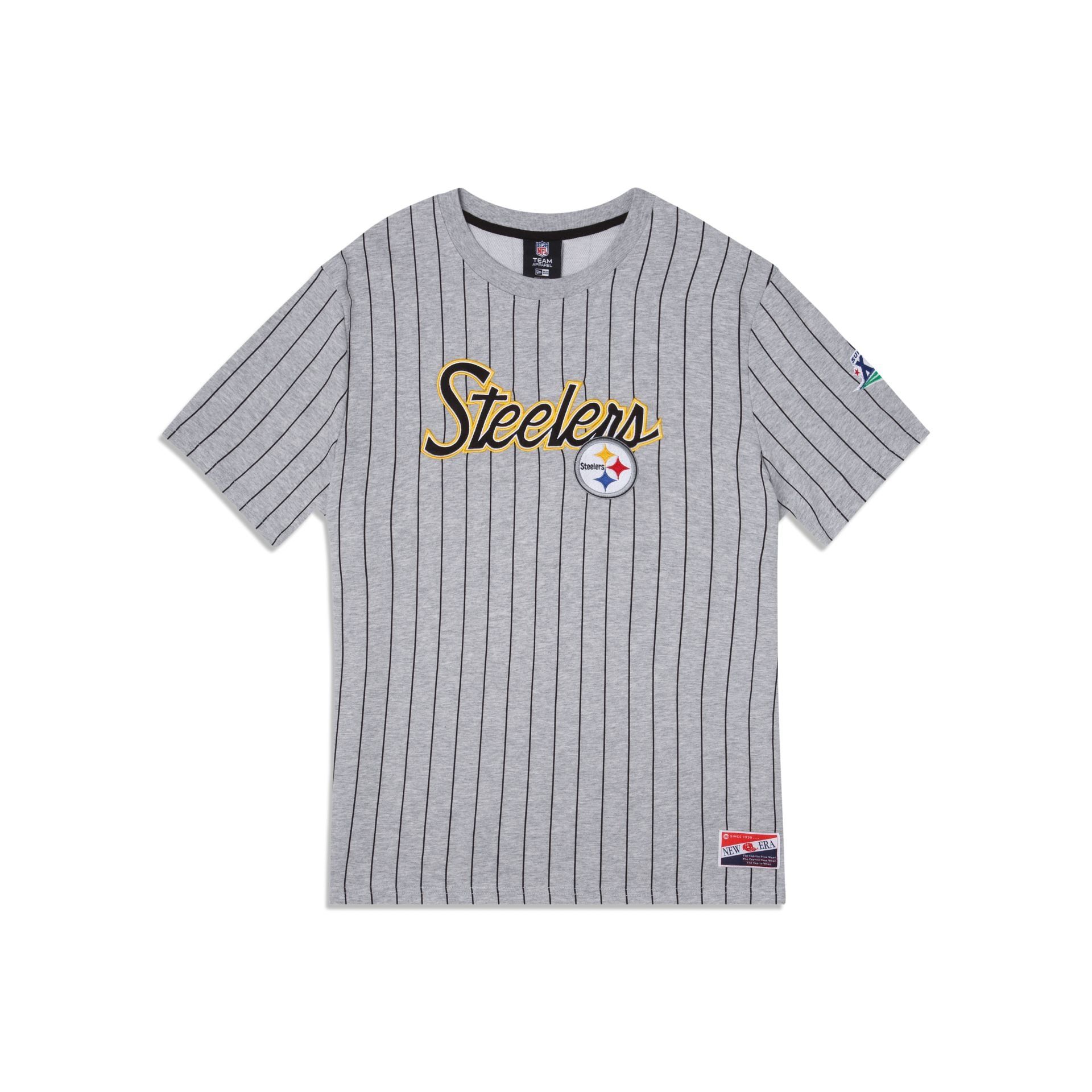 Pittsburgh Steelers Throwback Striped T-Shirt sold by New Era