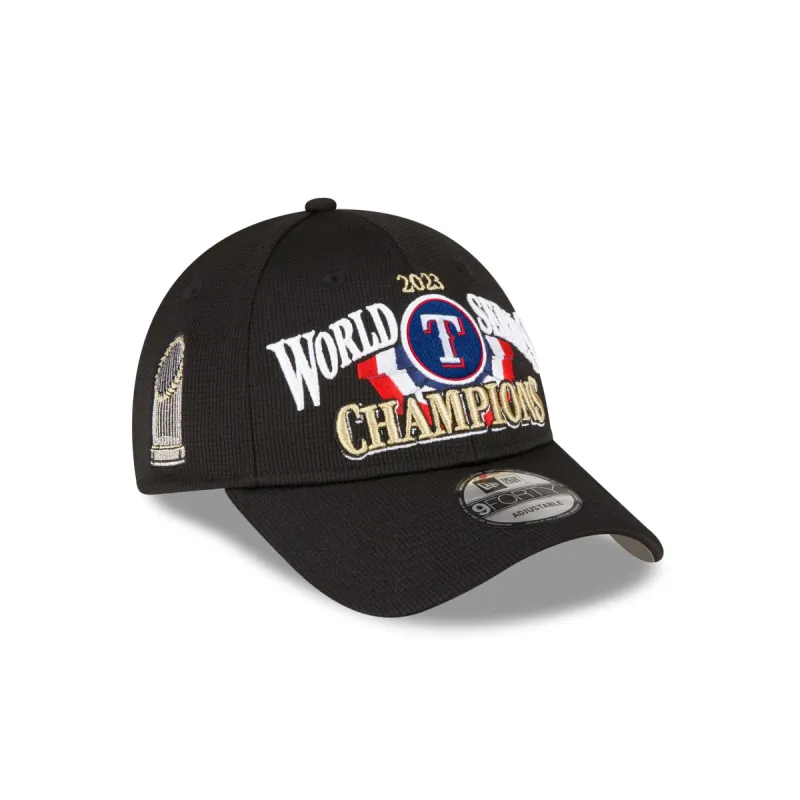 Texas Rangers 2023 World Series Champions 9FORTY Snapback Hat sold by New Era