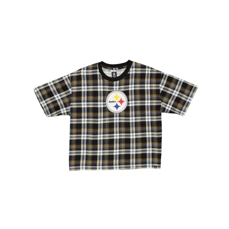 Pittsburgh Steelers 3rd Down Plaid Women's T-Shirt sold by New Era