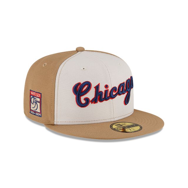 Just Caps Khaki Chicago White Sox 59FIFTY Fitted Hat sold by New Era