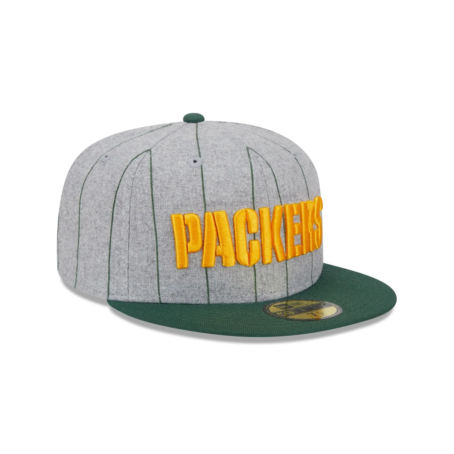 Green Bay Packers Heather Pinstripe 59FIFTY Fitted Hat sold by New Era product image thumbnail 3