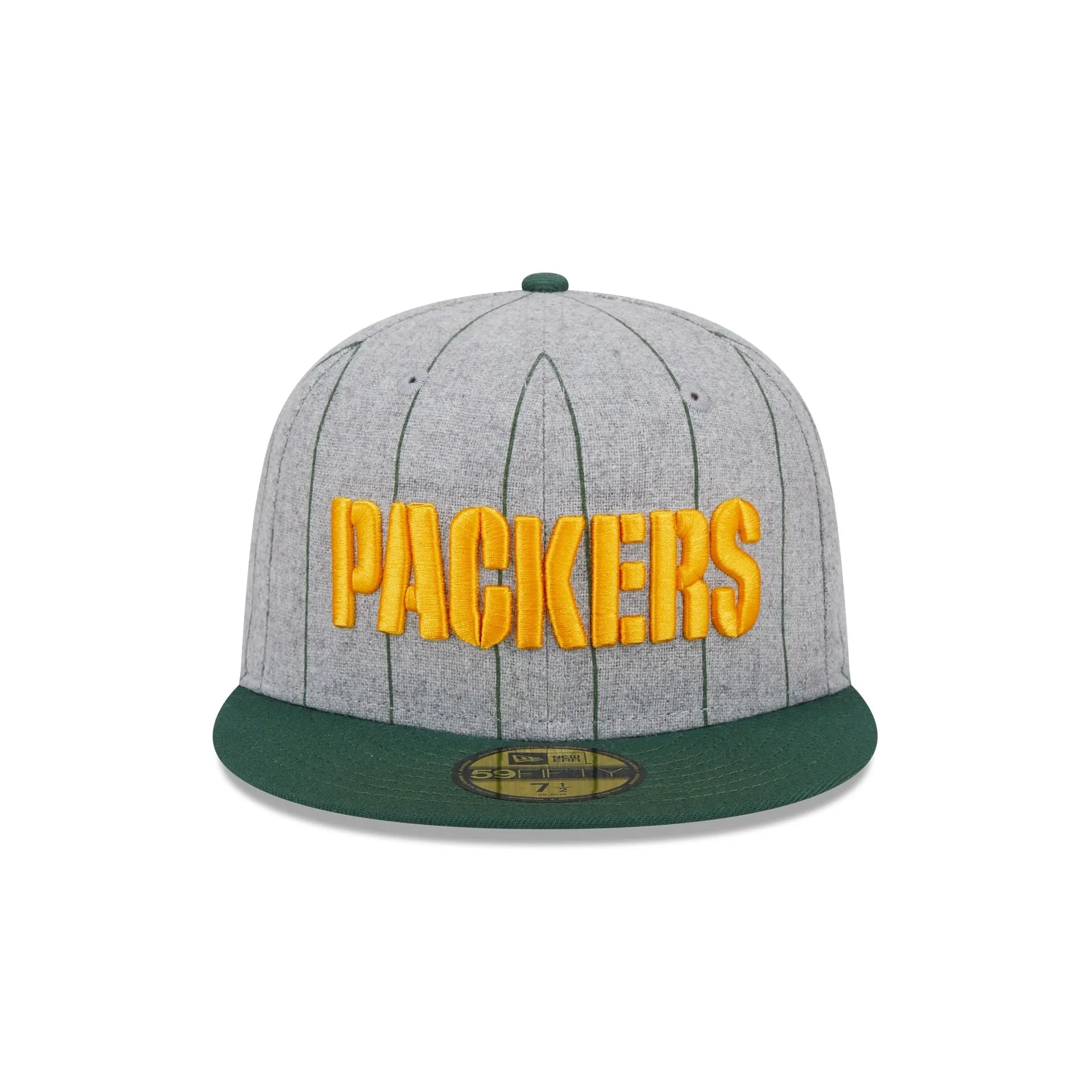 Green Bay Packers Heather Pinstripe 59FIFTY Fitted Hat sold by New Era product image thumbnail 2
