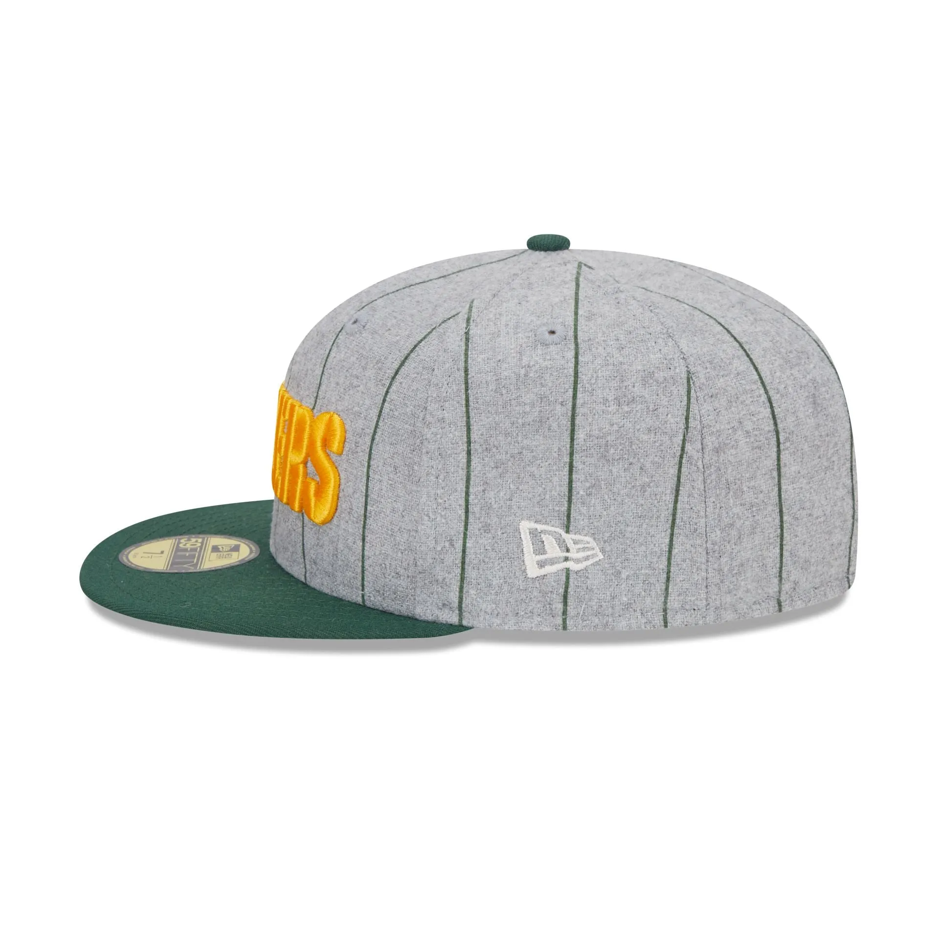 Green Bay Packers Heather Pinstripe 59FIFTY Fitted Hat sold by New Era product image thumbnail 4