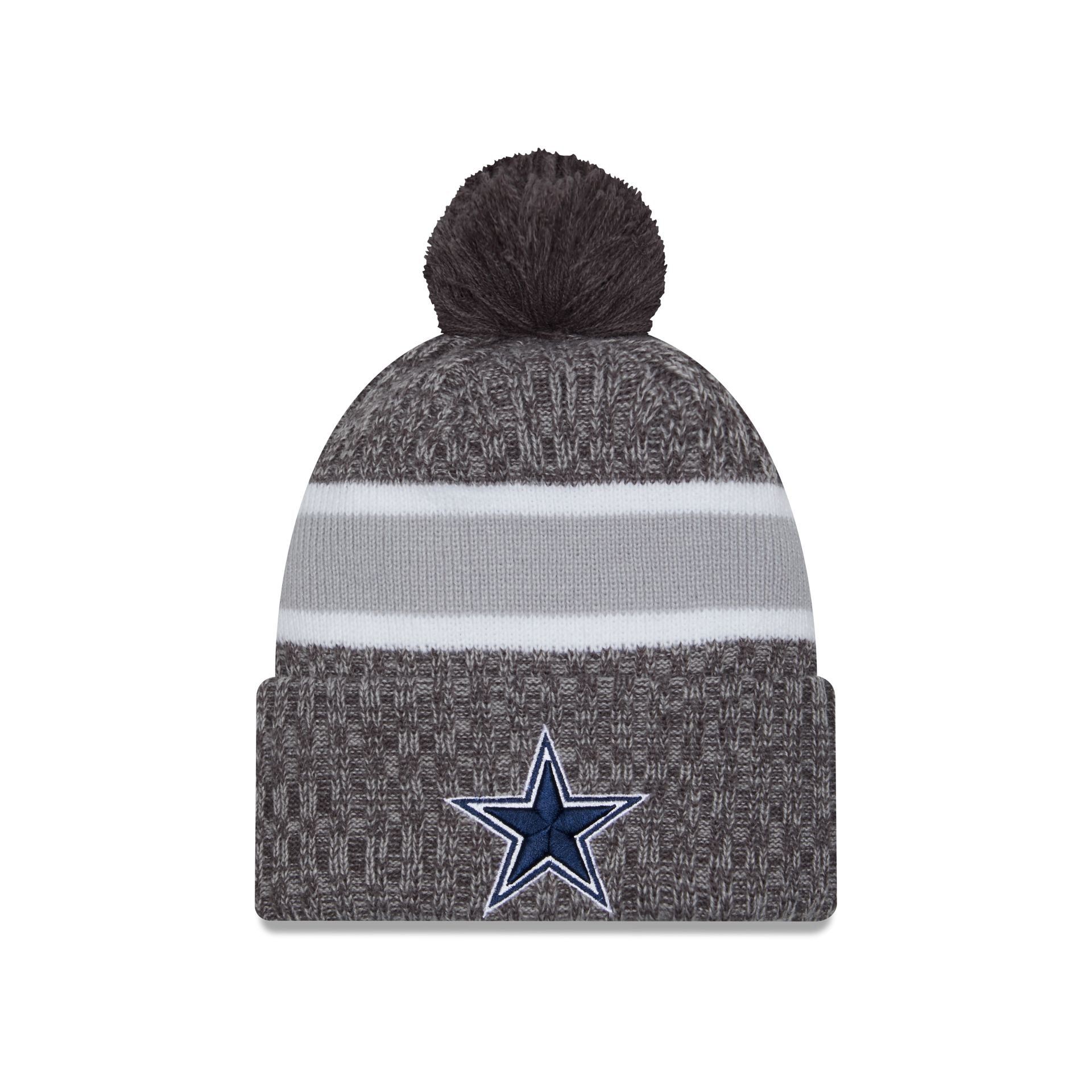 Dallas Cowboys 2023 Cold Weather Gray Pom Knit Hat sold by New Era
