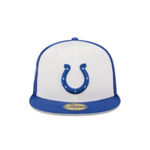 Indianapolis Colts Throwback Satin 59FIFTY Fitted Hat sold by New Era