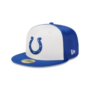 Indianapolis Colts Throwback Satin 59FIFTY Fitted Hat sold by New Era