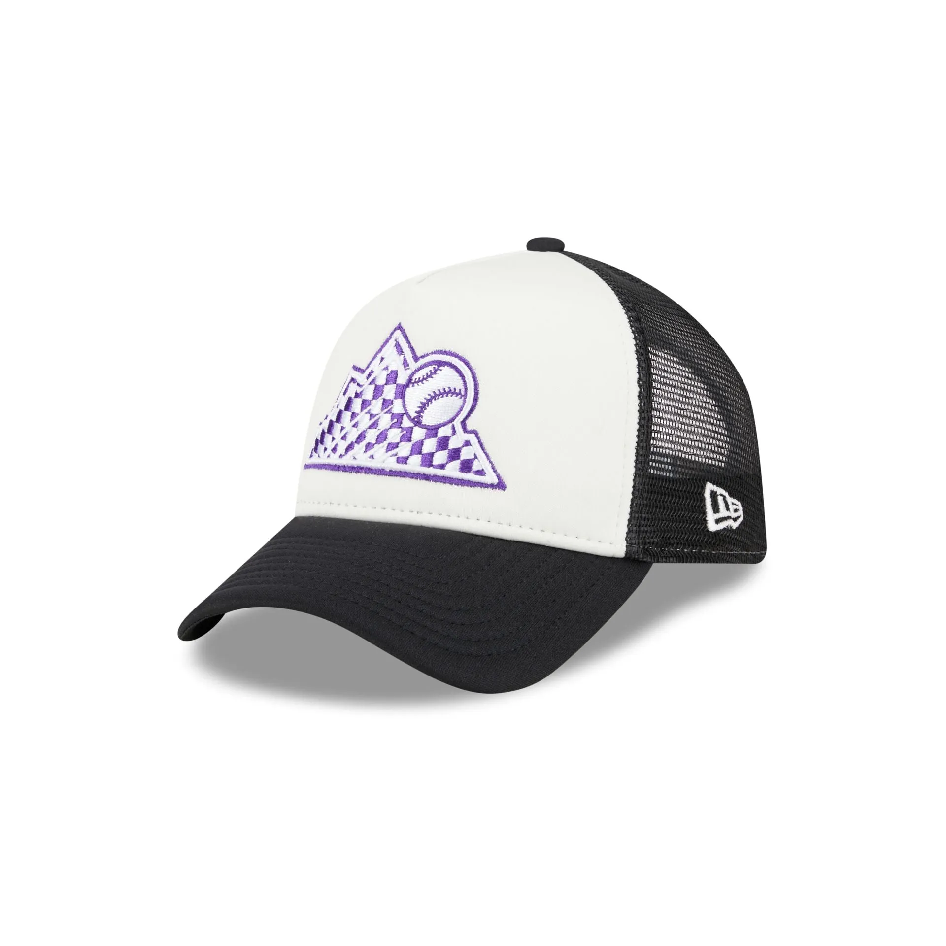 Colorado Rockies Checkered Flag 9FORTY A-Frame Trucker Hat sold by New Era product image thumbnail 3