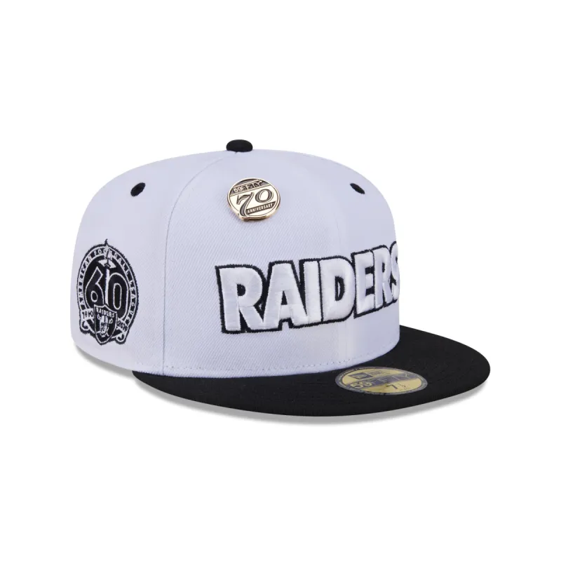 Las Vegas Raiders 70th Anniversary 59FIFTY Fitted Hat sold by New Era