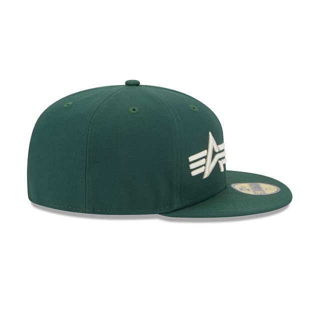 Alpha Industries X Milwaukee Bucks Dual Logo 59FIFTY Fitted Hat sold by New Era product image thumbnail 5