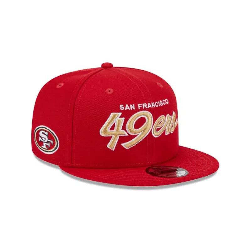San Francisco 49ers Script 9FIFTY Snapback Hat sold by New Era