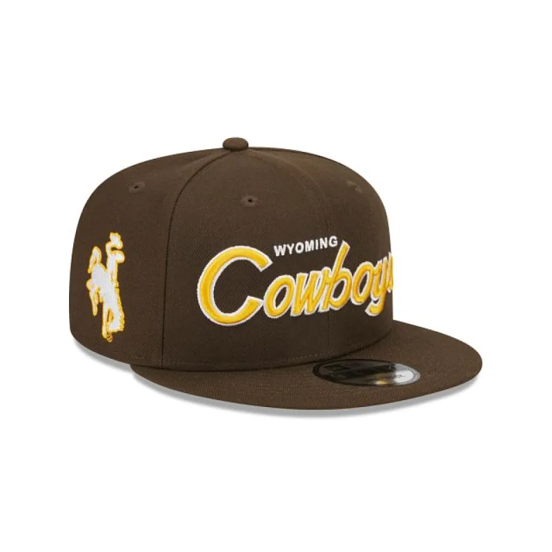 Wyoming Cowboys Script 9FIFTY Snapback Hat sold by New Era