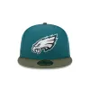 Philadelphia Eagles Olive Visor 59FIFTY Fitted Hat sold by New Era