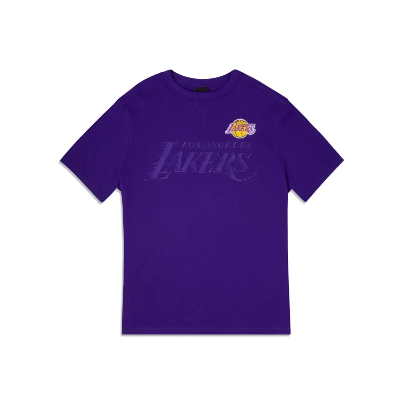 Los Angeles Lakers Sport Night Wordmark T-Shirt sold by New Era