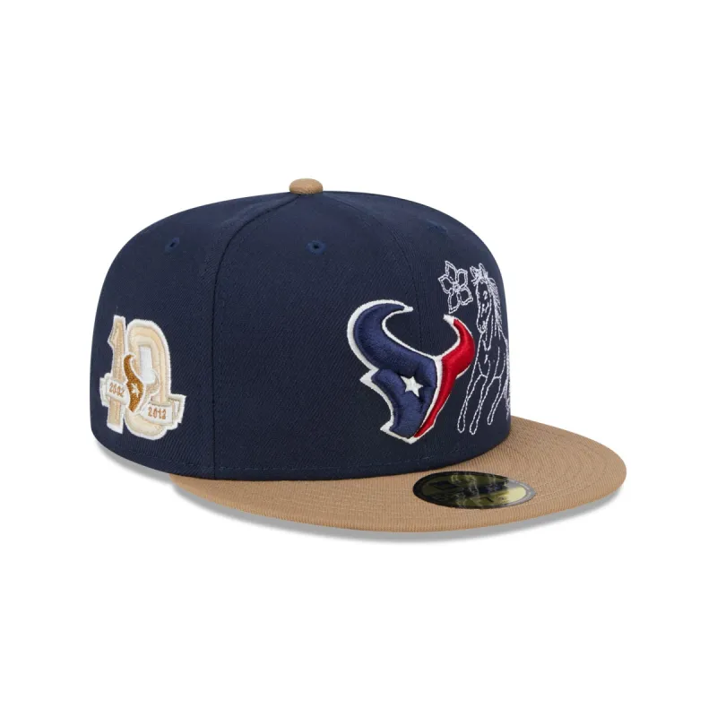 Houston Texans Western Khaki 59FIFTY Fitted Hat sold by New Era