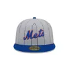New York Mets Heather Pinstripe 59FIFTY Fitted Hat sold by New Era