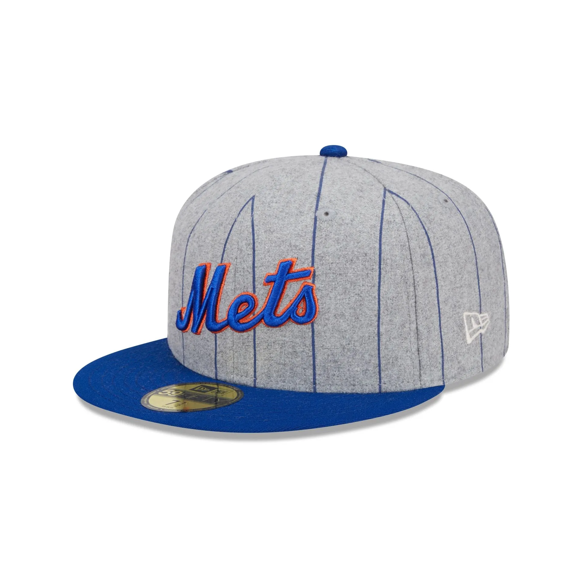 New York Mets Heather Pinstripe 59FIFTY Fitted Hat sold by New Era