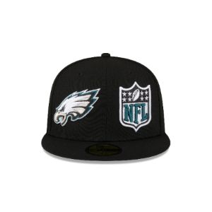 Philadelphia Eagles 2023 Sideline Black 59FIFTY Fitted Hat sold by New Era