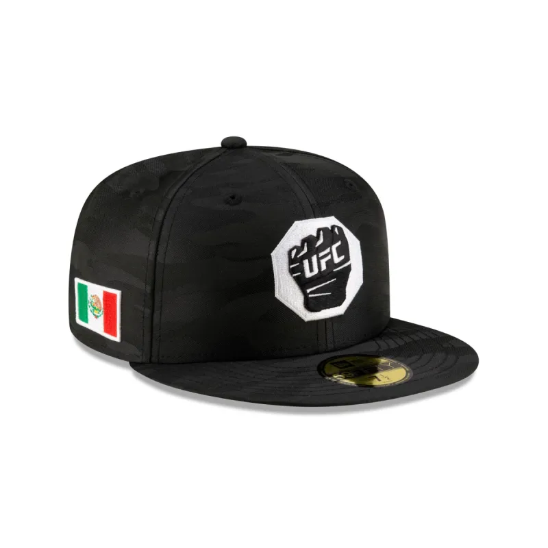 UFC Mexico Black Camo Glove 59FIFTY Fitted Hat made by New Era
