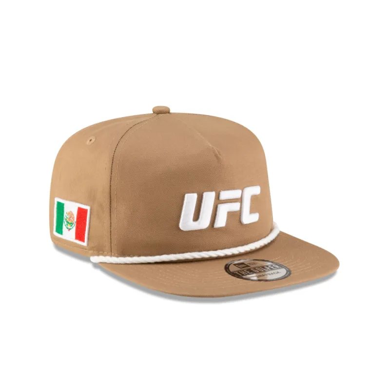 UFC Mexico Khaki Golfer Snapback Hat sold by New Era
