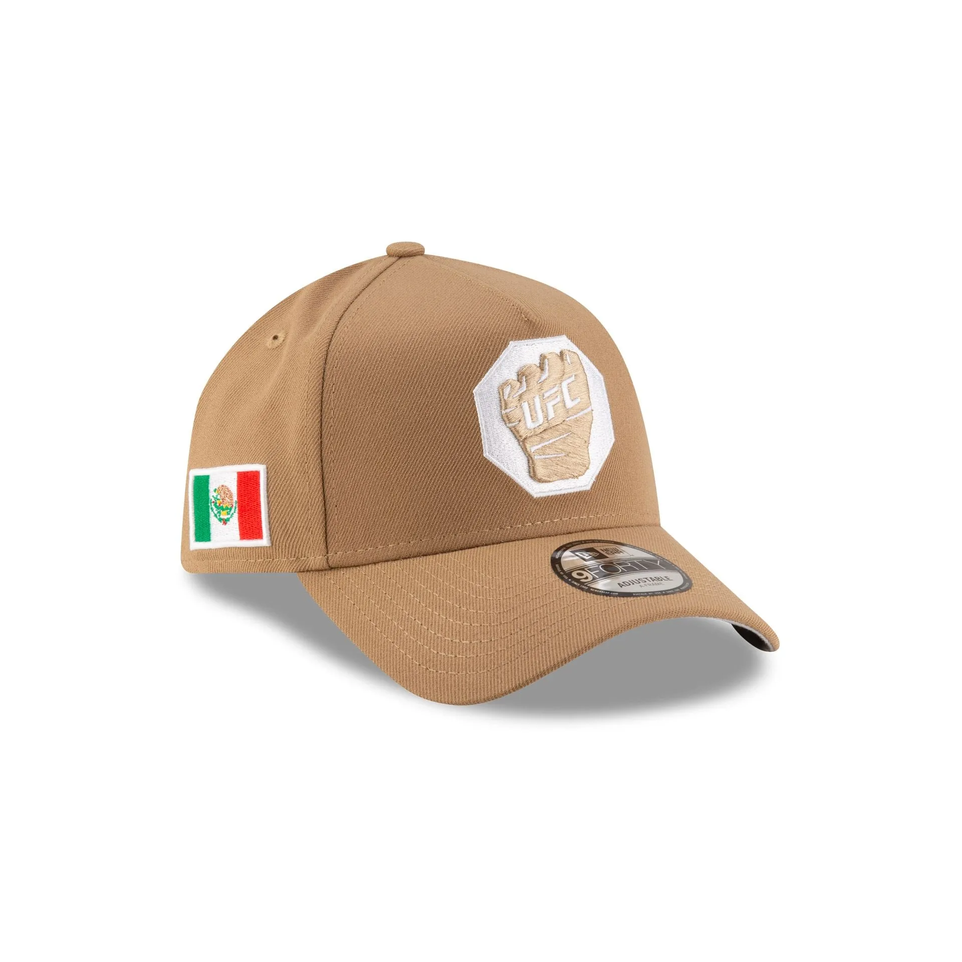 UFC Mexico Khaki Glove 9FORTY A-Frame Snapback Hat sold by New Era