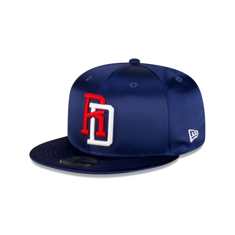 Dominican Republic Royal Blue Satin 59FIFTY Fitted Hat sold by New Era