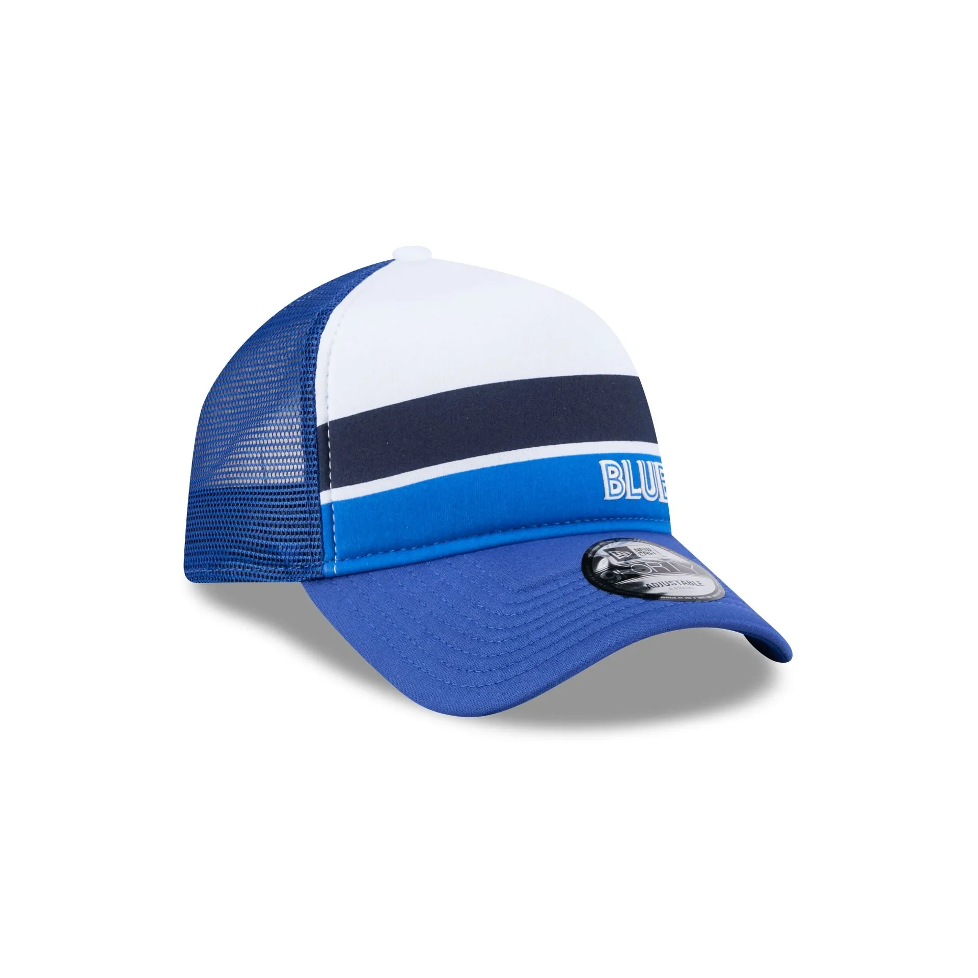 Toronto Blue Jays Color Block 9FORTY A-Frame Trucker Snapback Hat sold by New Era product image thumbnail 3
