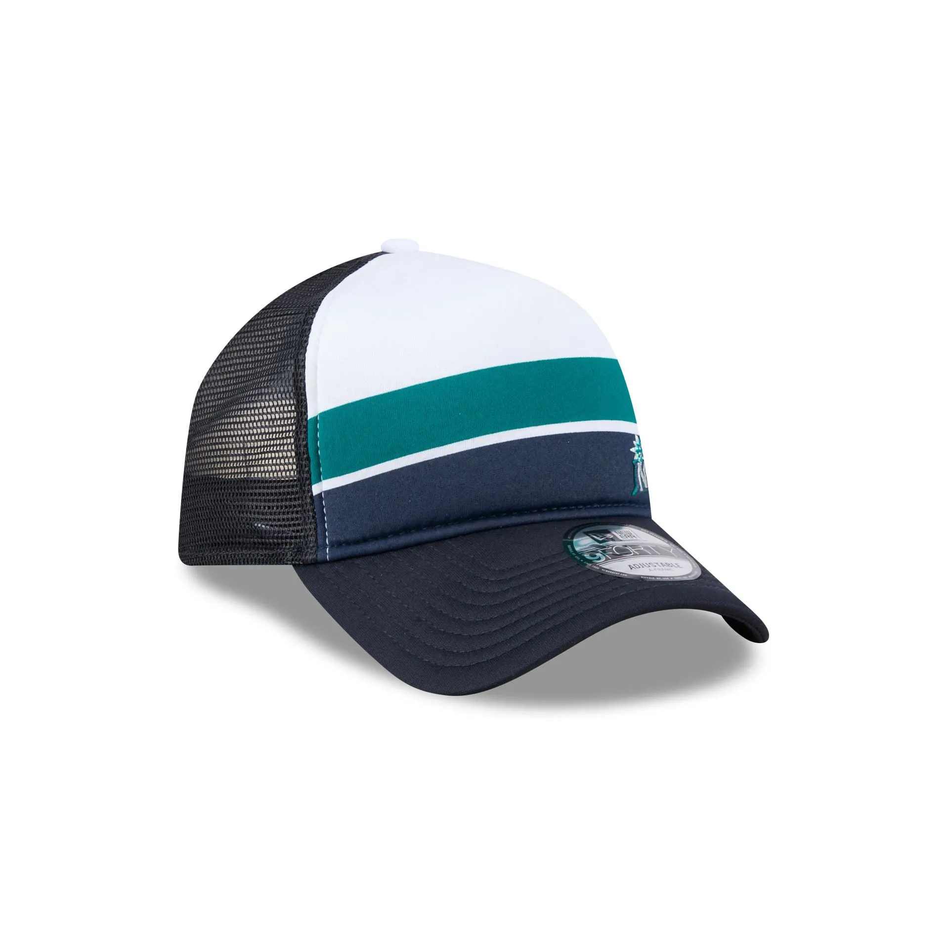 Seattle Mariners Color Block 9FORTY A-Frame Trucker Snapback Hat sold by New Era product image thumbnail 3