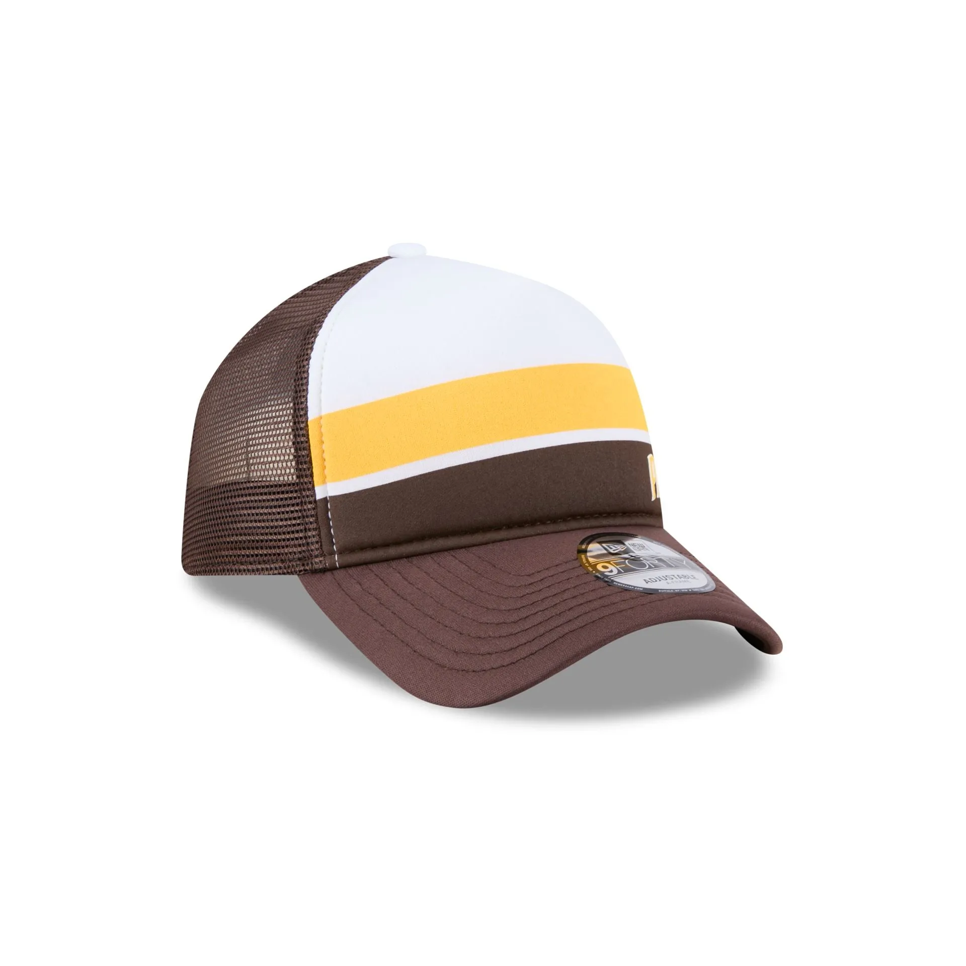 San Diego Padres Color Block 9FORTY A-Frame Trucker Snapback Hat sold by New Era product image thumbnail 3
