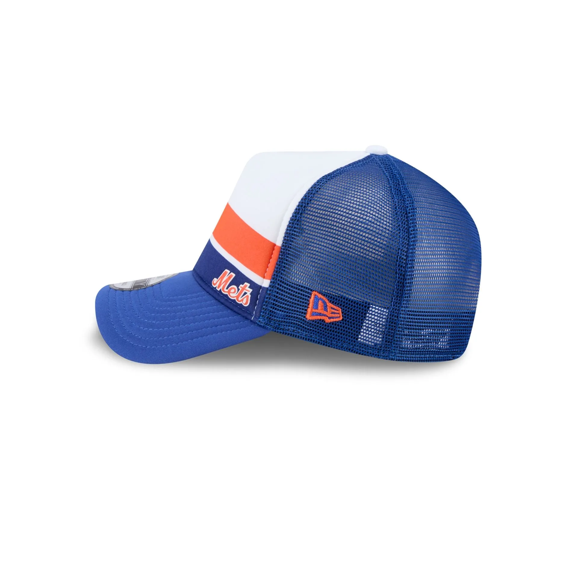 New York Mets Color Block 9FORTY A-Frame Trucker Snapback Hat sold by New Era product image thumbnail 4