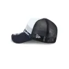 New York Yankees Color Block 9FORTY A-Frame Trucker Snapback Hat sold by New Era