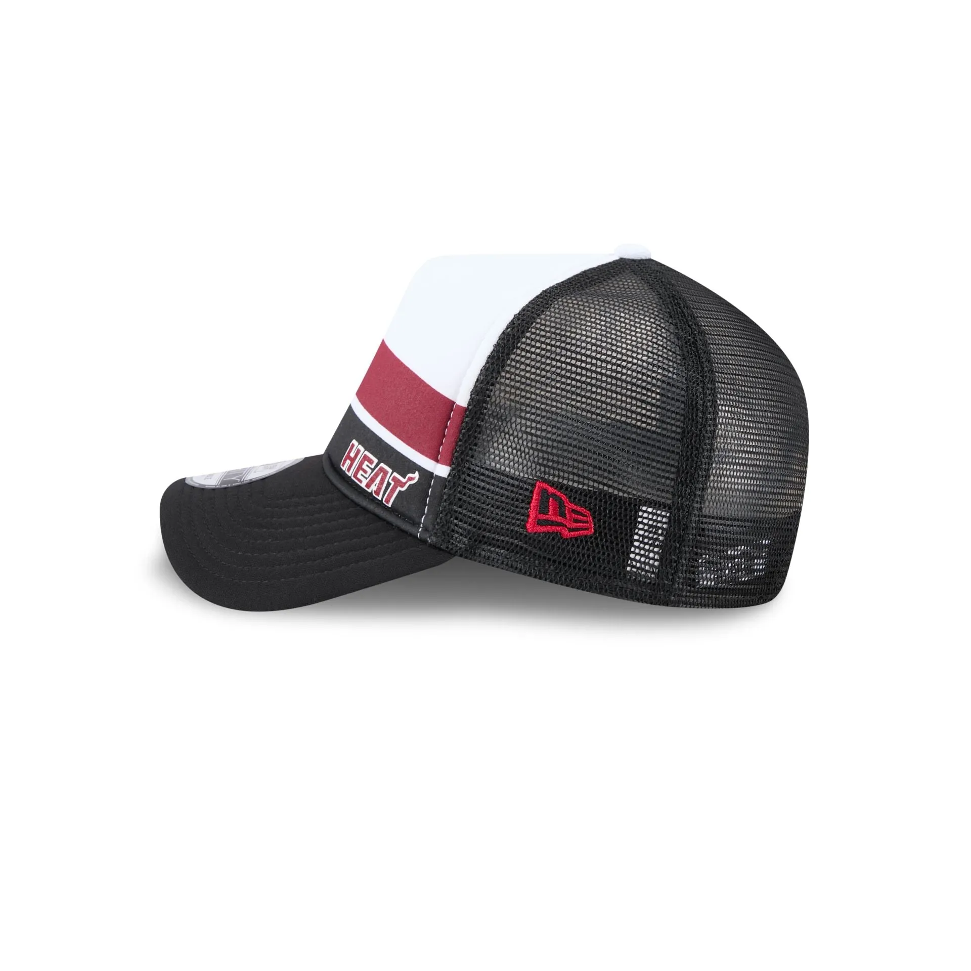 Miami Heat Color Block 9FORTY A-Frame Trucker Snapback Hat sold by New Era product image thumbnail 4