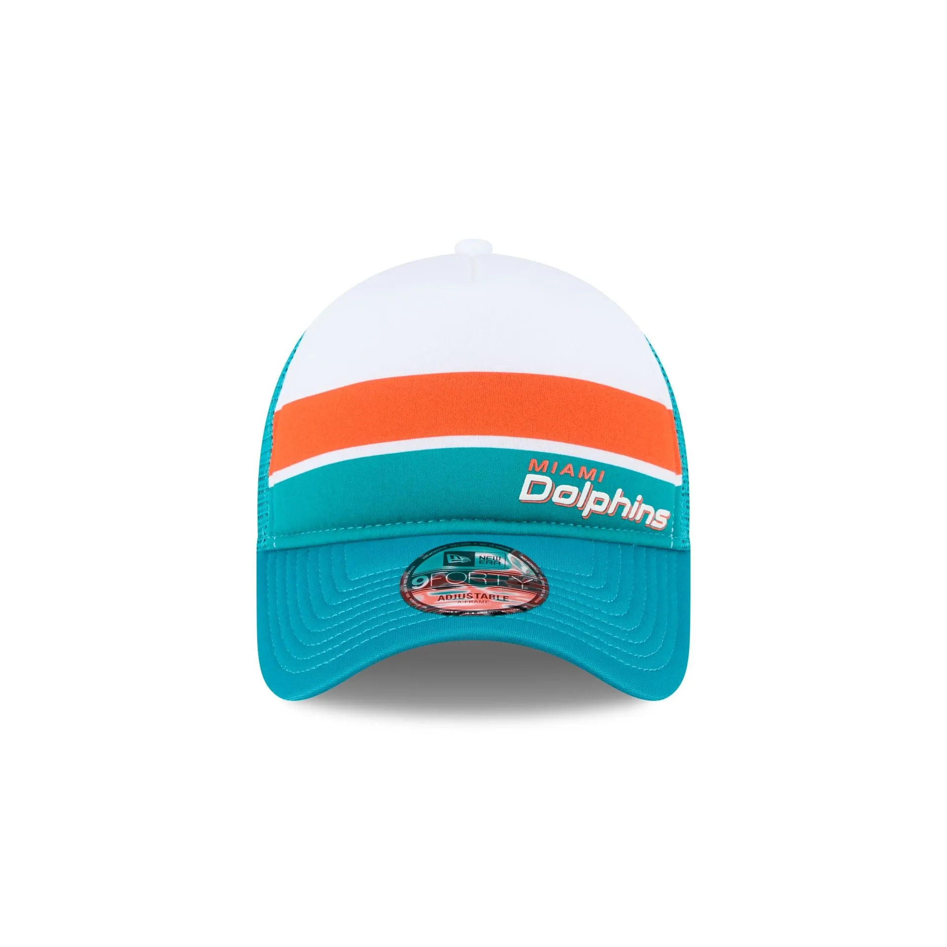 Miami Dolphins Color Block 9FORTY A-Frame Trucker Snapback Hat sold by New Era product image thumbnail 2