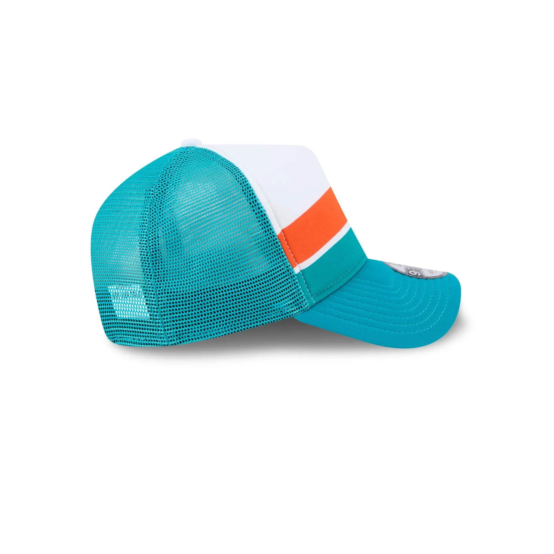 Miami Dolphins Color Block 9FORTY A-Frame Trucker Snapback Hat sold by New Era product image thumbnail 5