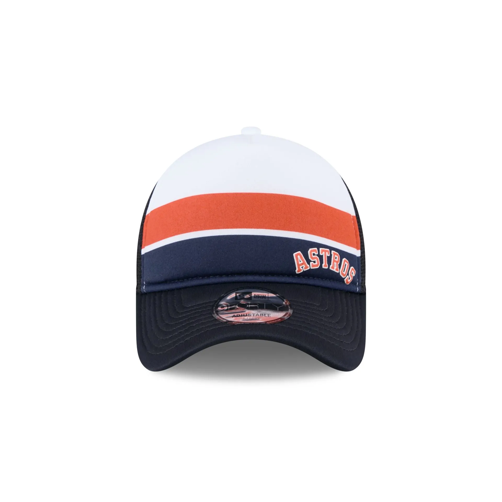 Houston Astros Color Block 9FORTY A-Frame Trucker Snapback Hat sold by New Era product image thumbnail 2