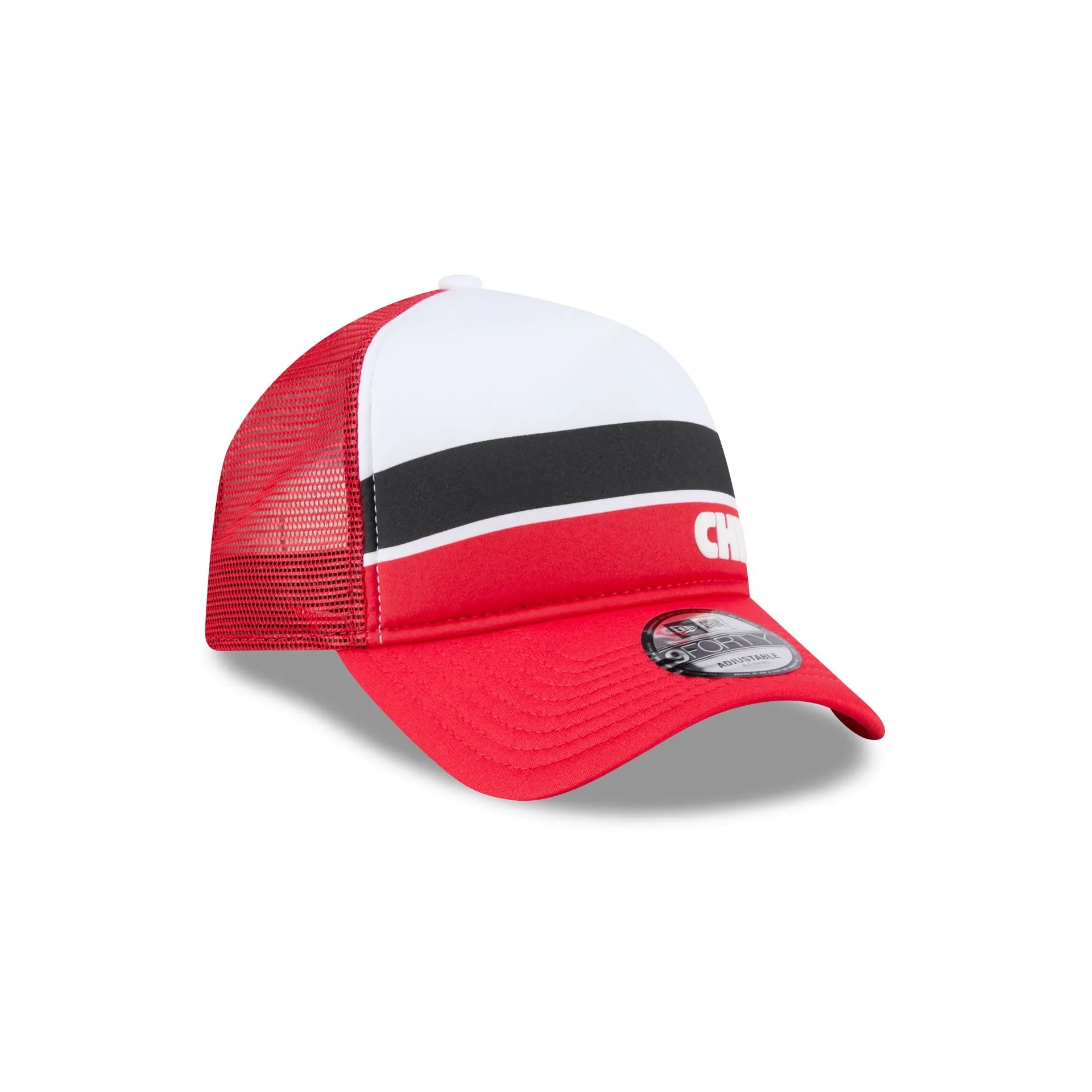 Kansas City Chiefs Color Block 9FORTY A-Frame Trucker Snapback Hat sold by New Era product image thumbnail 3