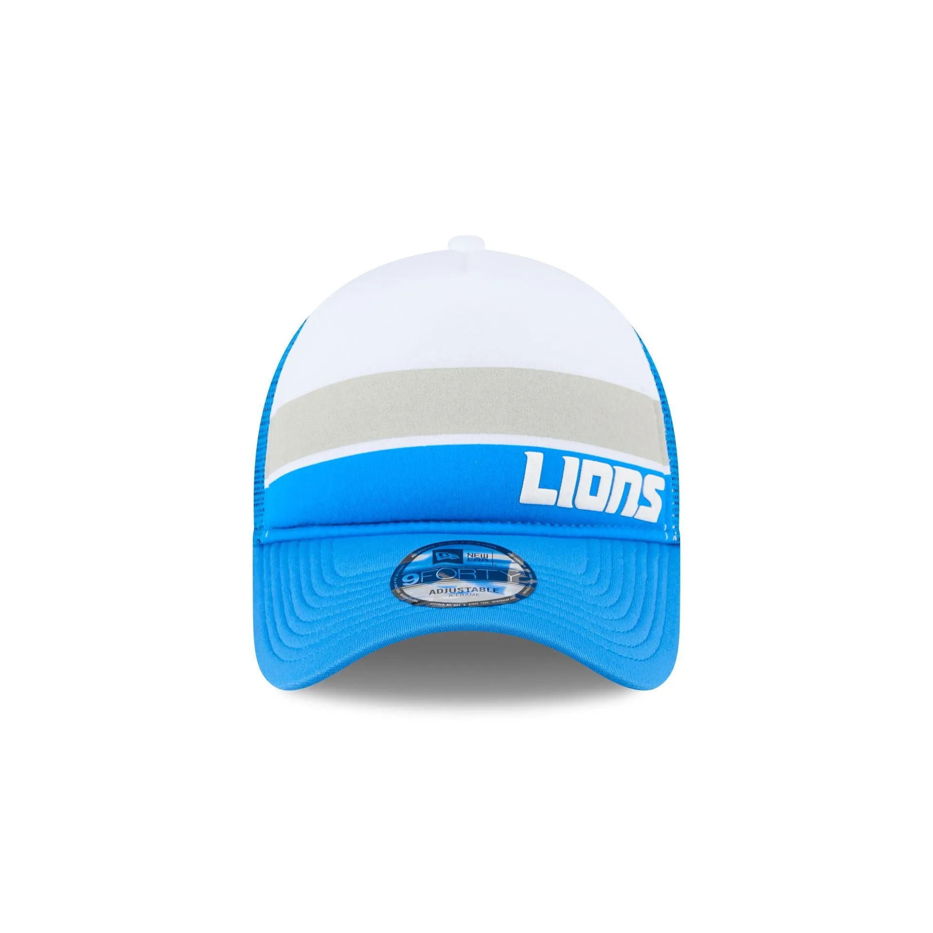 Detroit Lions Color Block 9FORTY A-Frame Trucker Snapback Hat sold by New Era product image thumbnail 2