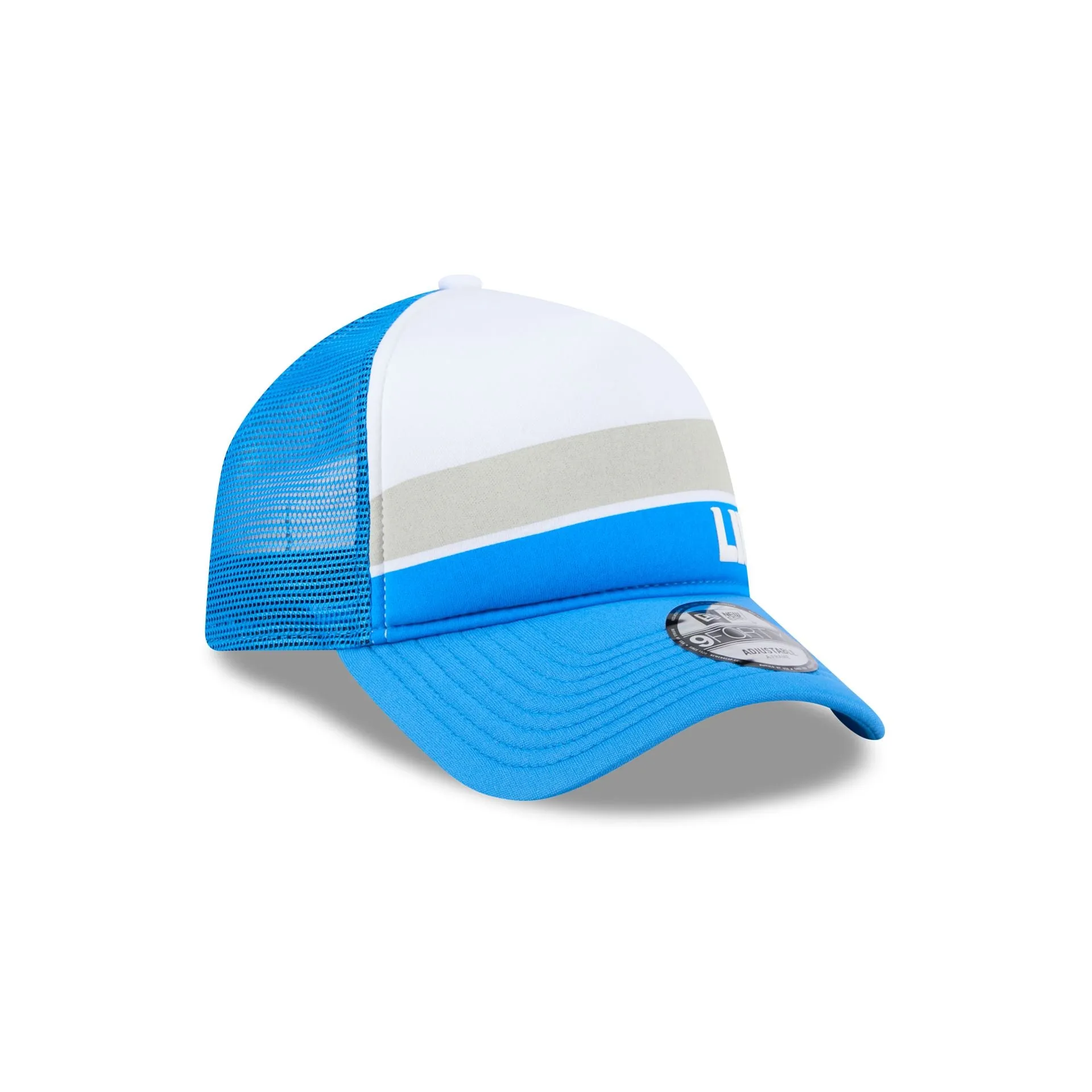 Detroit Lions Color Block 9FORTY A-Frame Trucker Snapback Hat sold by New Era product image thumbnail 3