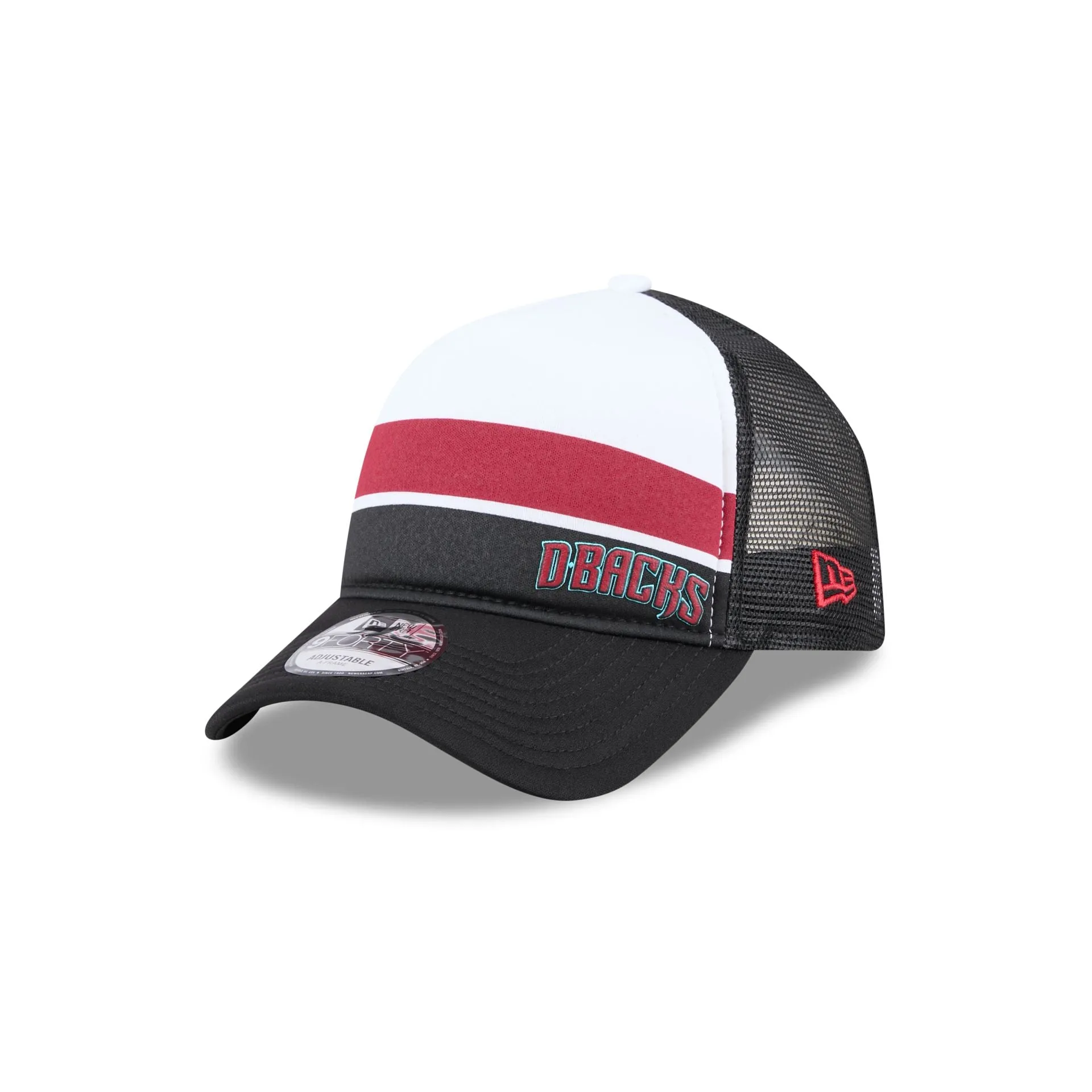 Arizona Diamondbacks Color Block 9FORTY A-Frame Trucker Snapback Hat sold by New Era