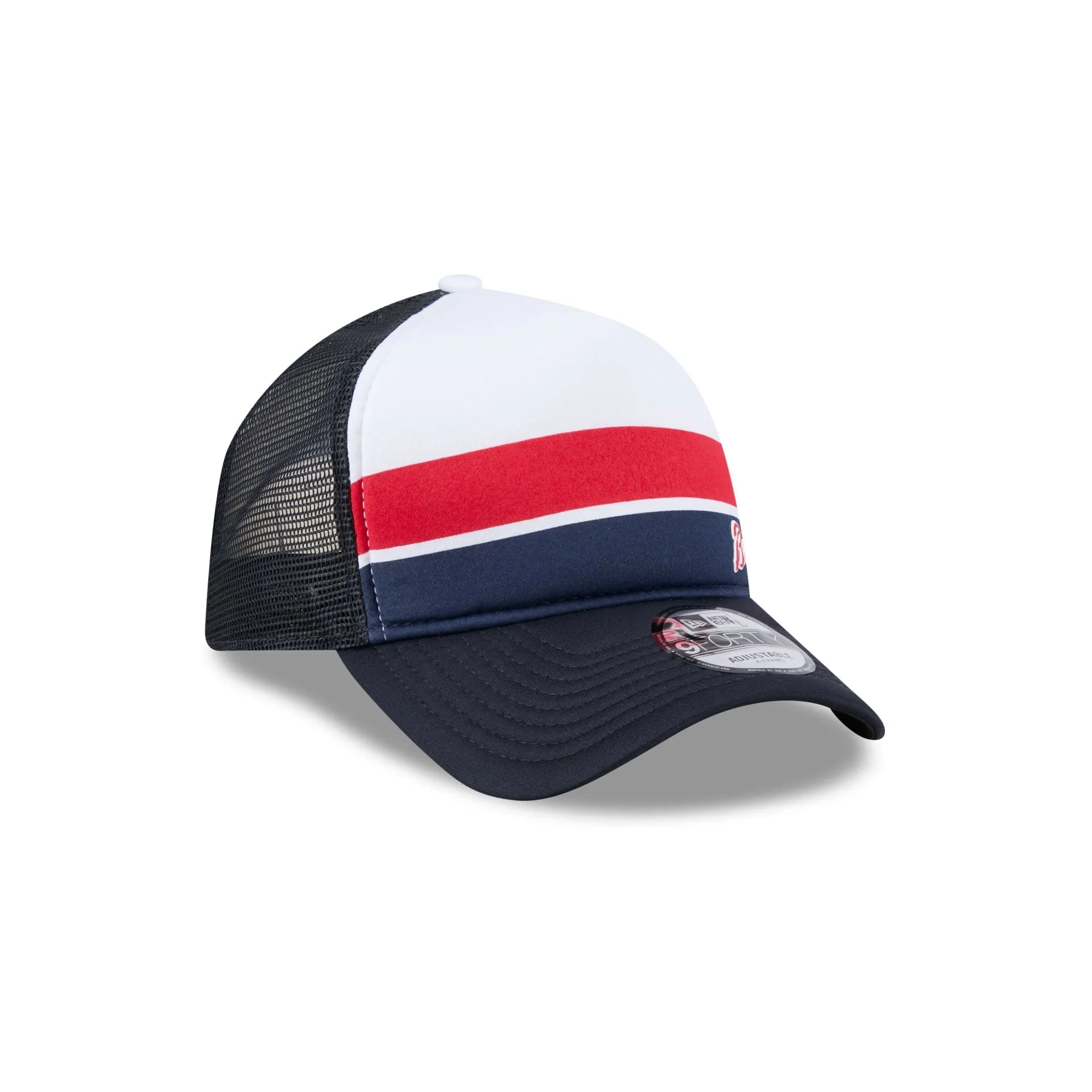 Atlanta Braves Color Block 9FORTY A-Frame Trucker Snapback Hat sold by New Era product image thumbnail 3