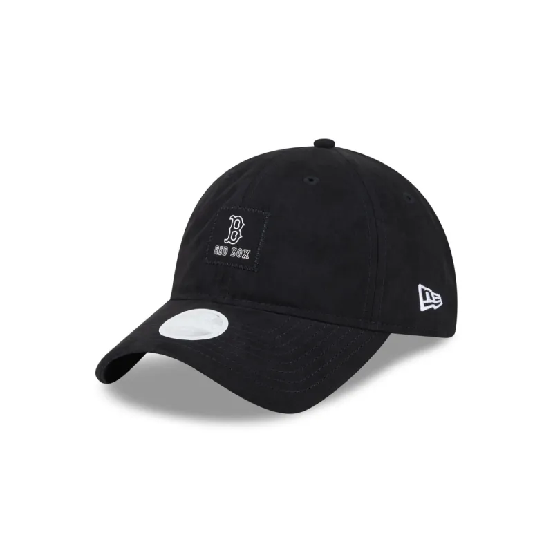 Boston Red Sox Suede Patch Women's 9TWENTY Adjustable Hat sold by New Era