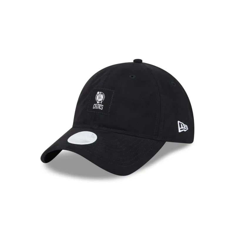 Boston Celtics Suede Patch Women's 9TWENTY Adjustable Hat sold by New Era