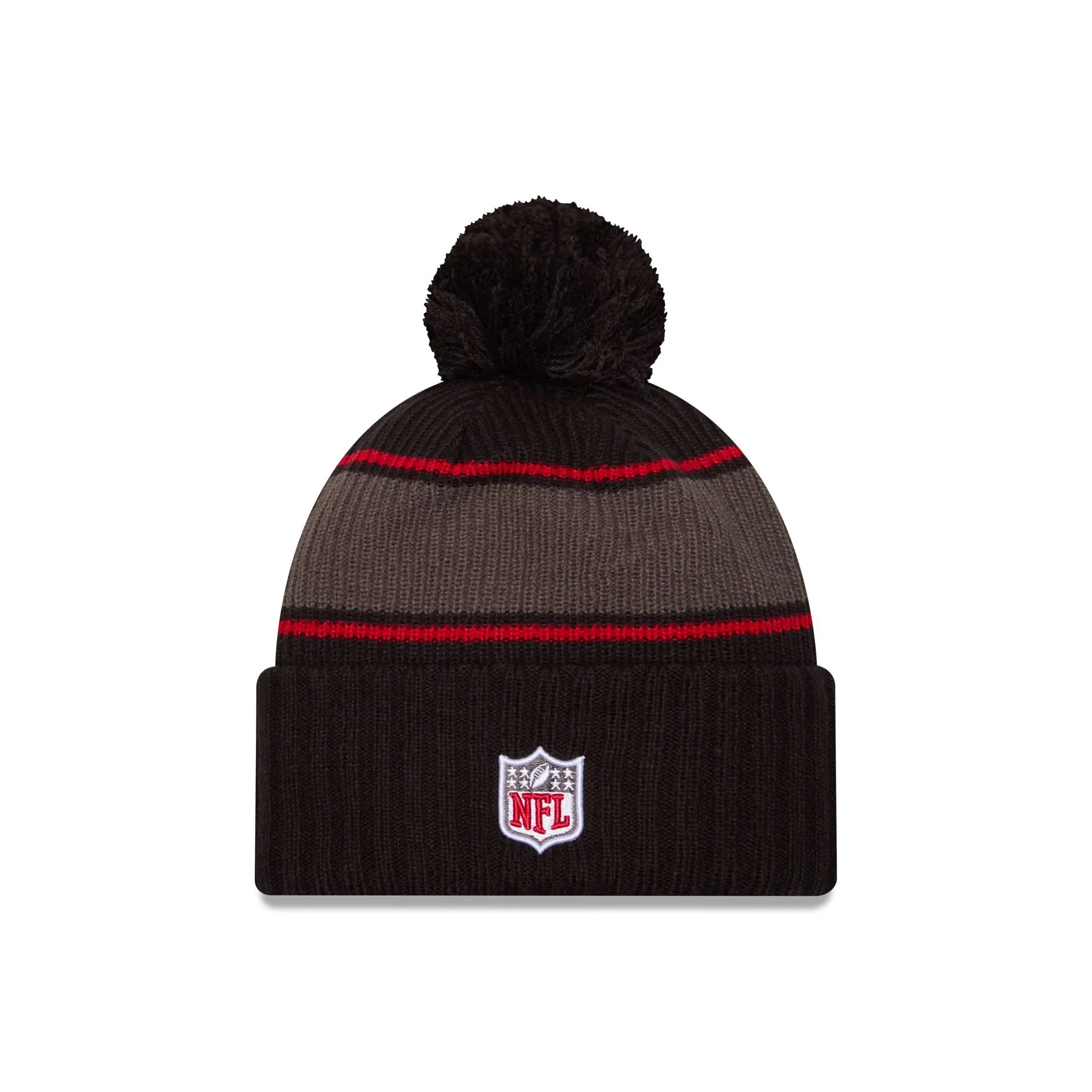 Tampa Bay Buccaneers 2024 Cold Weather Black Pom Knit Hat sold by New Era product image thumbnail 2