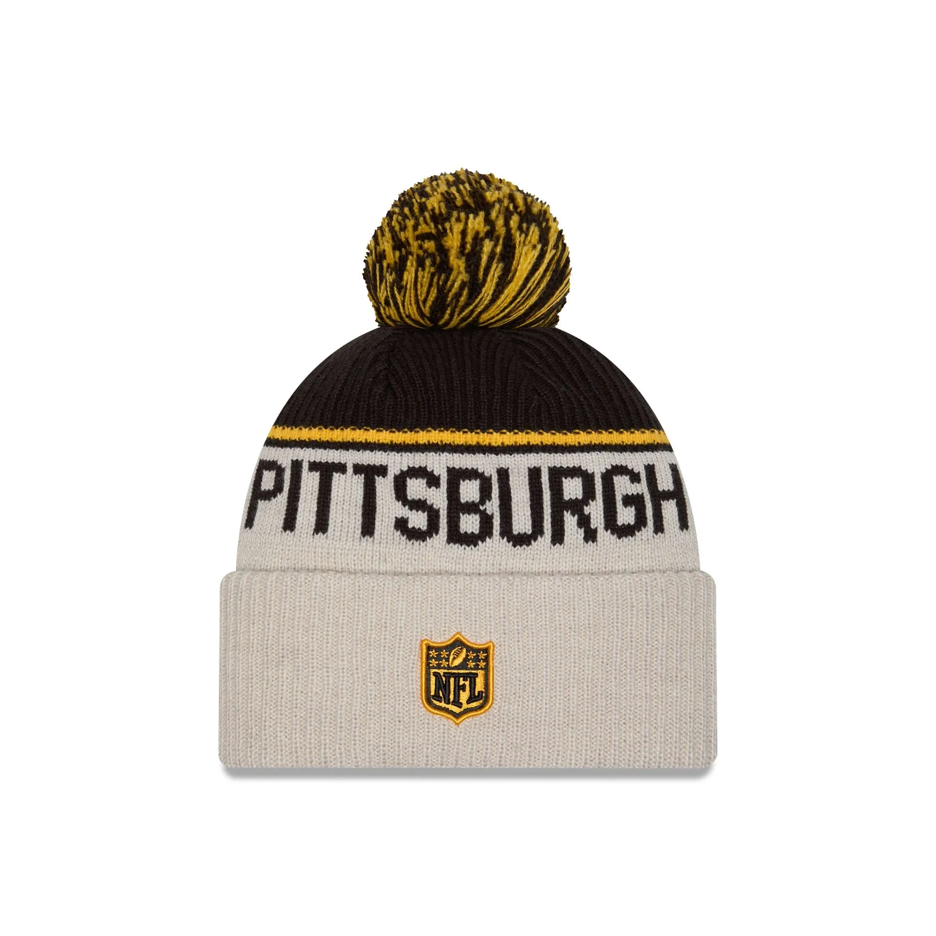 Pittsburgh Steelers 2024 Cold Weather Historic Pom Knit Hat sold by New Era product image thumbnail 2