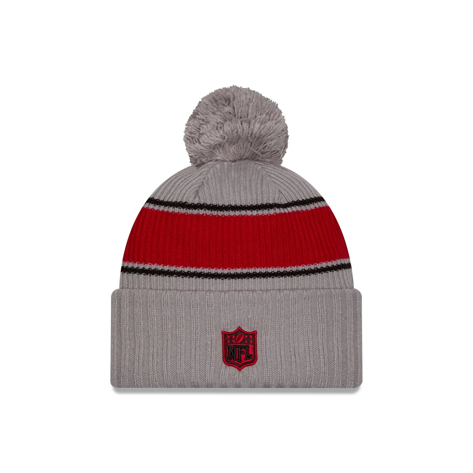 San Francisco 49ers 2024 Cold Weather Gray Pom Knit Hat sold by New Era product image thumbnail 2