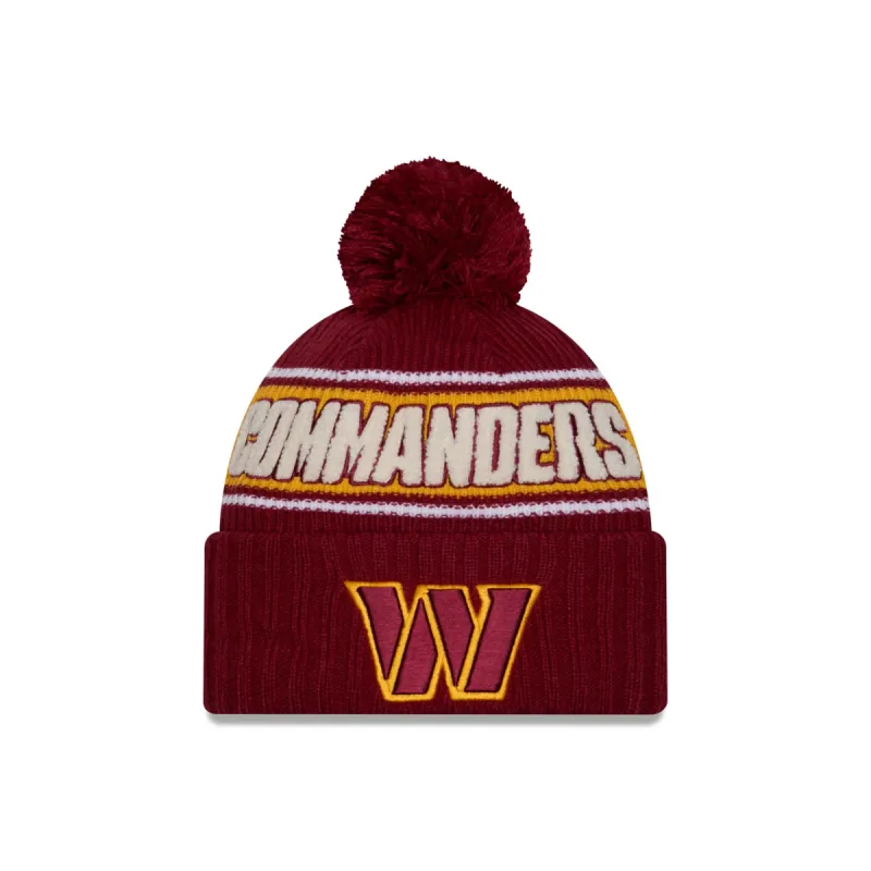 Washington Commanders 2024 Cold Weather Sport Pom Knit Hat sold by New Era