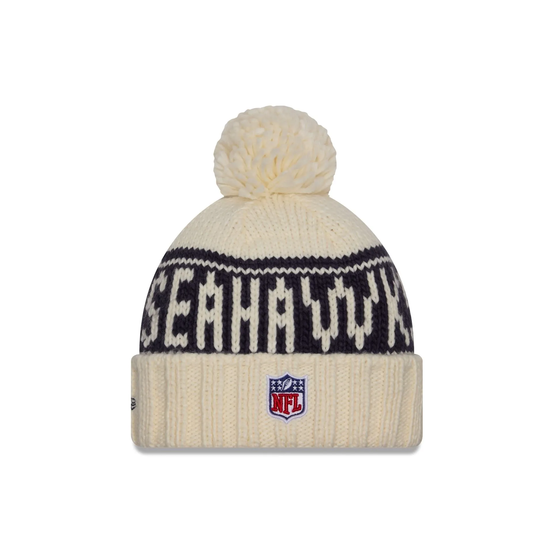 Seattle Seahawks 2024 Cold Weather Chrome Pom Knit Hat sold by New Era product image thumbnail 2