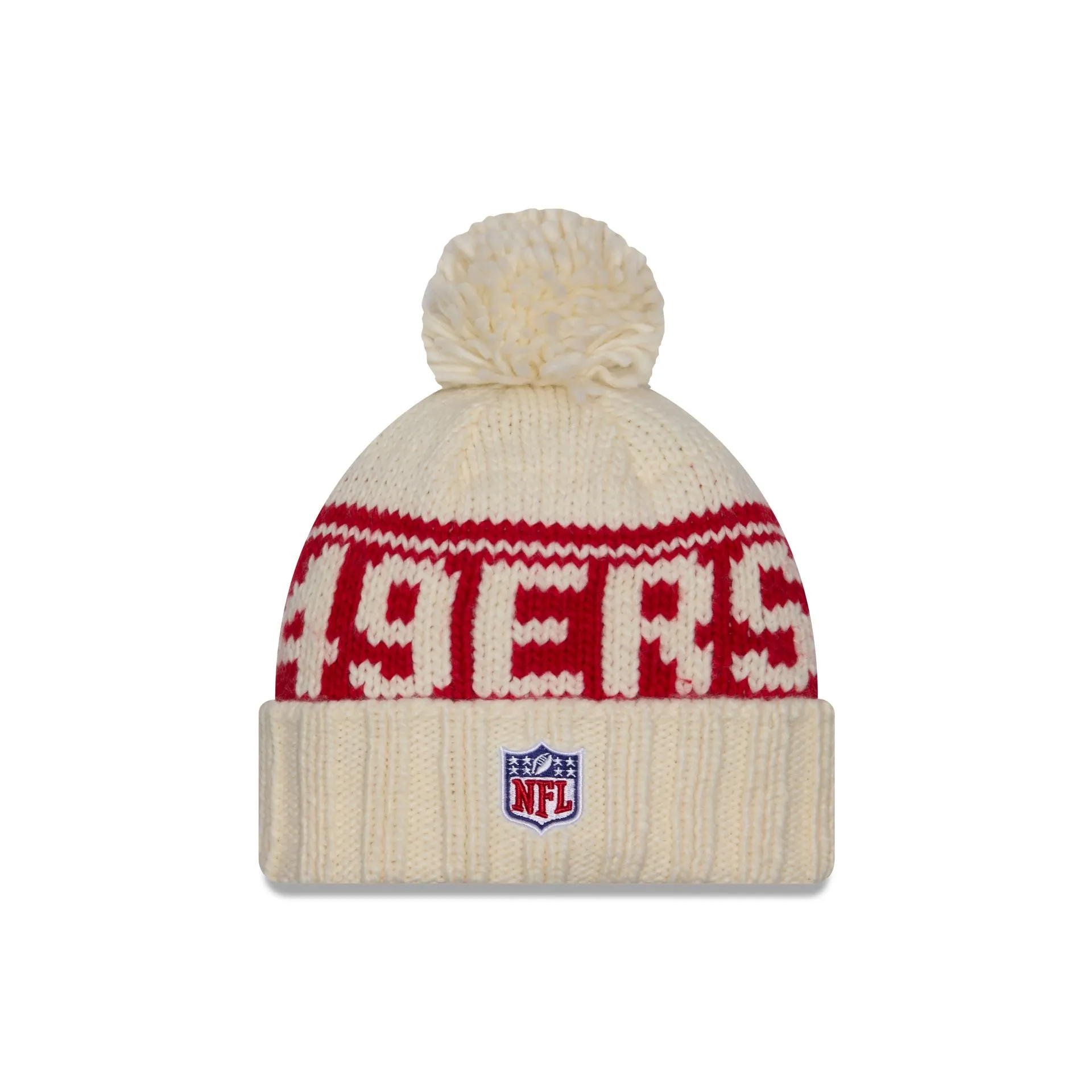 San Francisco 49ers 2024 Cold Weather Chrome Pom Knit Hat sold by New Era product image thumbnail 2