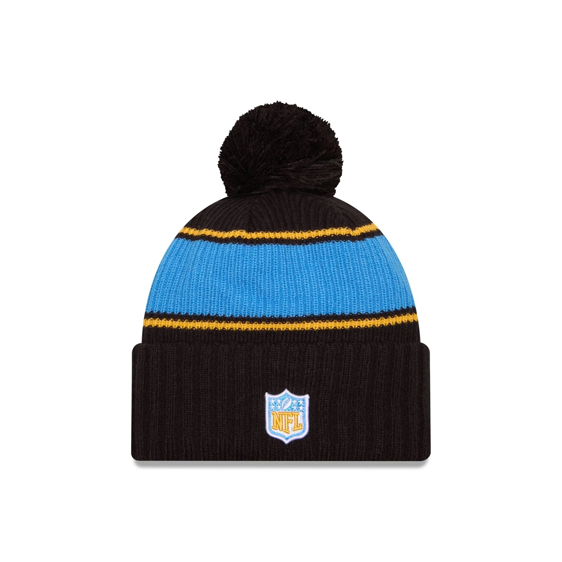 Los Angeles Chargers 2024 Cold Weather Black Pom Knit Hat sold by New Era product image thumbnail 2