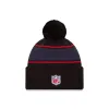 New England Patriots 2024 Cold Weather Black Pom Knit Hat sold by New Era